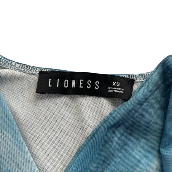 Lioness Twist Front Cutout Mini Dress in Blue - Picture 4 of 4